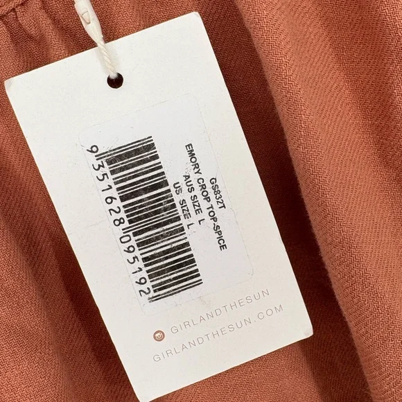 GIRL AND THE SUN EMORY QUARTER LENGTH PUFF SLEEVE CROP TOP - Picture 13 of 13